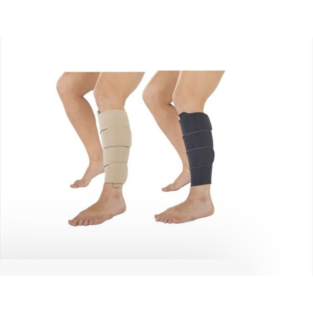 Juzo Reversible Short Stretch Compression Wrap, Long Resting Sz Small BLK- Beige
